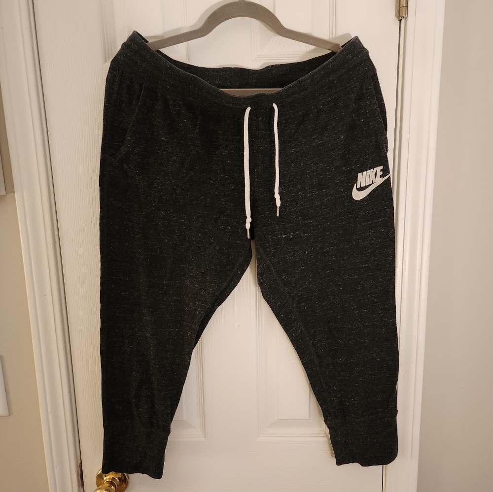 Nike Charcoal Capris with White Accents
